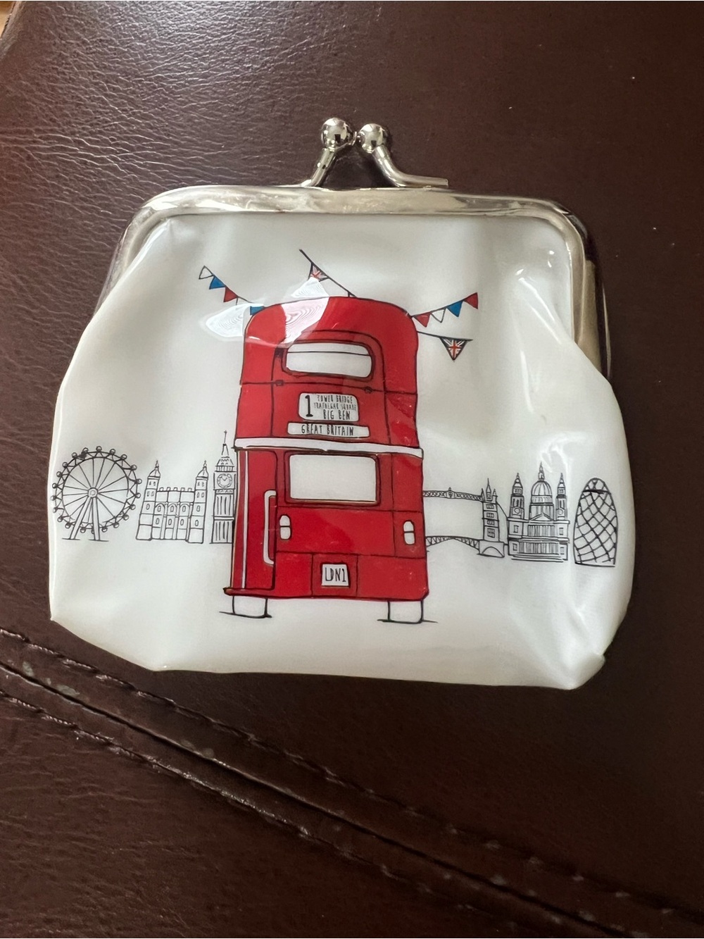 Red Double Decker Bus Coin Purse